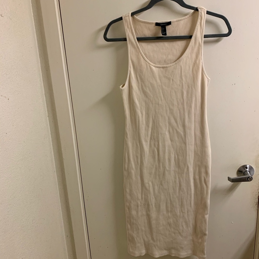 Forever 21 Jersey Dress - Beige ( Taupe ) ✨💛